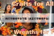纯打字赚钱平台下载（真正打字赚钱平台）