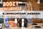 网上兼职赚钱正规平台贴吧（网络兼职贴吧k）