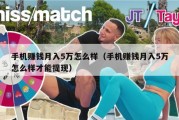 手机赚钱月入5万怎么样（手机赚钱月入5万怎么样才能提现）