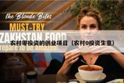 农村零投资的创业项目（农村0投资生意）