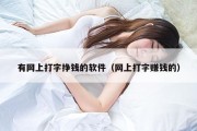 有网上打字挣钱的软件（网上打字赚钱的）