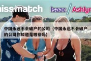 中国永远不会破产的公司（中国永远不会破产的公司你知道是哪些吗）