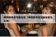 赚钱新项目招商加盟（赚钱新项目招商加盟怎么做）