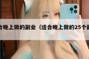 适合晚上做的副业（适合晚上做的25个副业）