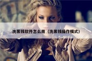 洗黑钱软件怎么用（洗黑钱操作模式）