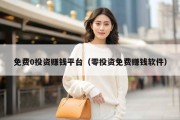 免费0投资赚钱平台（零投资免费赚钱软件）