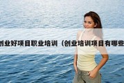 创业好项目职业培训（创业培训项目有哪些）
