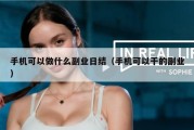 手机可以做什么副业日结（手机可以干的副业）