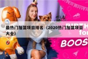 最热门加盟项目排名（2020热门加盟项目大全）
