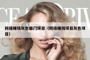 网络赚钱灰色偏门项目（网络赚钱项目灰色项目）