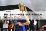 投资2万的10个小生意（投资2万做什么生意）
