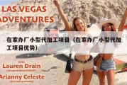 在家办厂小型代加工项目（在家办厂小型代加工项目优势）