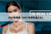 2025年商机（2025年商机是什么）