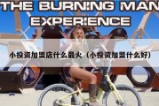 小投资加盟店什么最火（小投资加盟什么好）