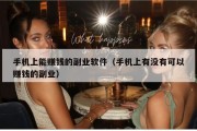 手机上能赚钱的副业软件（手机上有没有可以赚钱的副业）