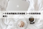 一个月如何赚到2万块钱呢（一个月如何挣到两万）
