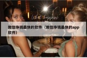 微信挣钱最快的软件（微信挣钱最快的app软件）