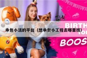承包小活的平台（想承包小工程去哪里找）