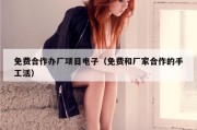 免费合作办厂项目电子（免费和厂家合作的手工活）