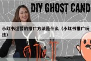 小红书运营的推广方法是什么（小红书推广玩法）