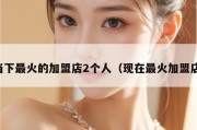 当下最火的加盟店2个人（现在最火加盟店）