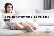 不上班的100种赚钱野路子（不上班干什么赚钱）