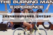 正规宝妈兼职赚钱平台有哪些（宝妈可靠兼职）
