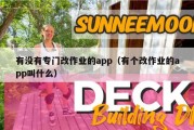 有没有专门改作业的app（有个改作业的app叫什么）