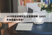 2025年适合做什么生意赚钱呢（2025年加盟最火项目）