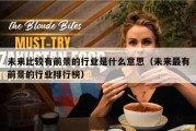 未来比较有前景的行业是什么意思（未来最有前景的行业排行榜）