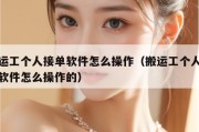 搬运工个人接单软件怎么操作（搬运工个人接单软件怎么操作的）