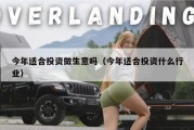 今年适合投资做生意吗（今年适合投资什么行业）