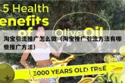 淘宝引流推广怎么做（淘宝推广引流方法有哪些推广方法）