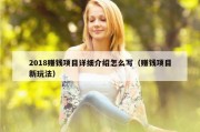 2018赚钱项目详细介绍怎么写（赚钱项目新玩法）