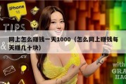 网上怎么赚钱一天1000（怎么网上赚钱每天赚几十块）