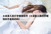 小说录入员打字赚钱软件（小说录入员打字赚钱软件是真的吗）