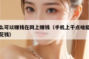 什么可以赚钱在网上赚钱（手机上干点啥能挣零花钱）