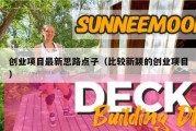 创业项目最新思路点子（比较新颖的创业项目）