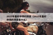 2025年最好挣钱的项目（2025年最好挣钱的项目是什么）