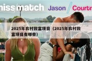 2025年农村致富项目（2025年农村致富项目有哪些）