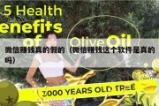 微信赚钱真的假的（微信赚钱这个软件是真的吗）