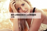 兼职cad制图日结200（cad制图兼职工作）