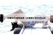 欠债40万如何自救（欠债四十多万怎么办）