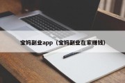 宝妈副业app（宝妈副业在家赚钱）