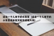 适合一个人单干的小生意（适合一个人单干的小生意成本低又能快速赚大钱）