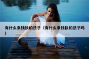 有什么来钱快的法子（有什么来钱快的法子吗）