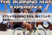 欠了二十万走投无路了怎么办（我欠了二十万怎么办）
