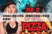 家庭加工创业小项目（家庭加工创业小项目是真是假）