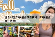 适合45至55岁创业项目农村（45岁创业做什么好）