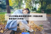 2025中国未来投资潜力如何（中国未来国家投资的十大项目）